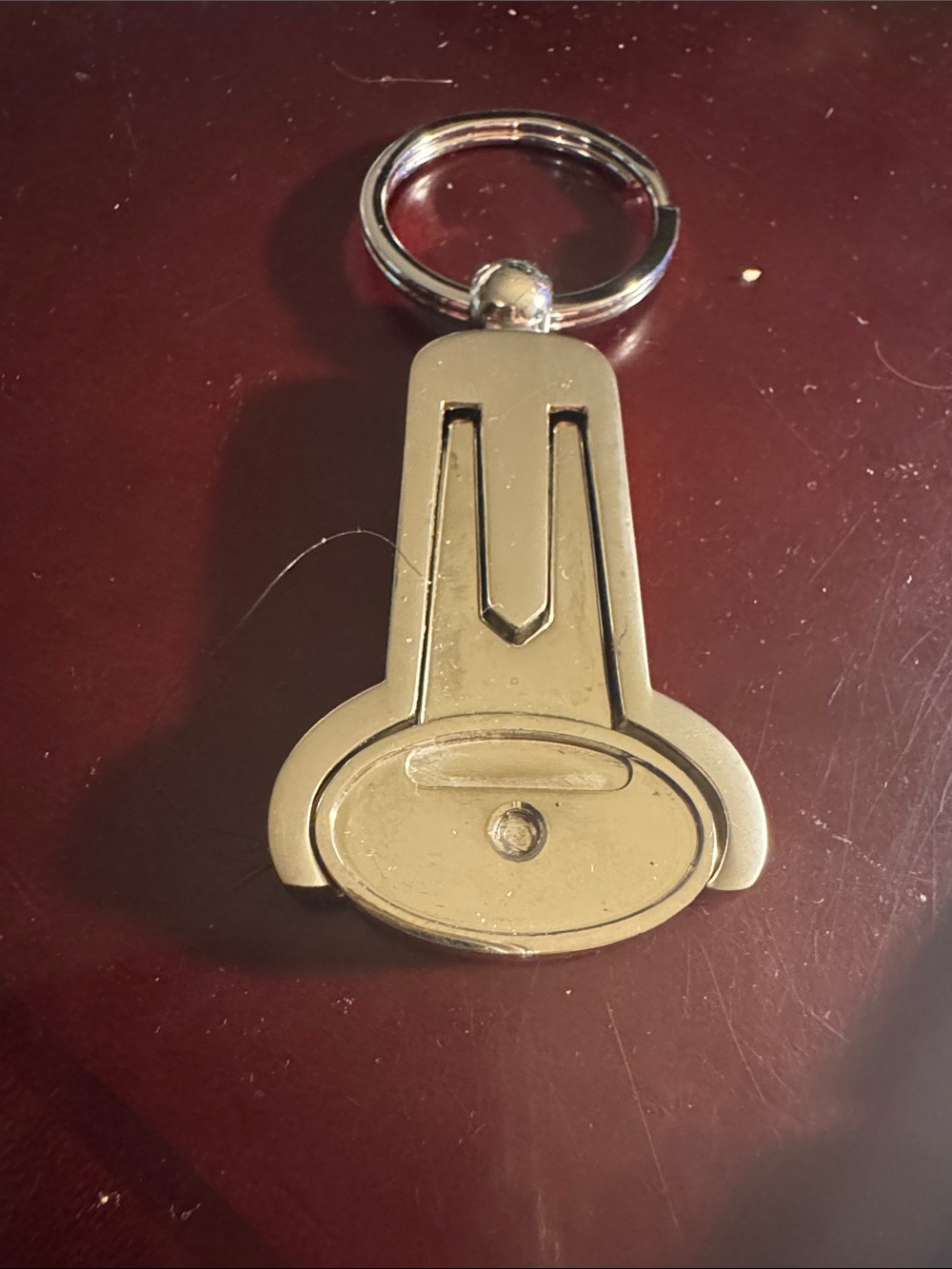Golfers Silver Metal Keychain Accessory
